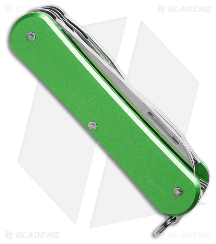 Fox Knives Vulpis 5-in-1 Slipjoint Knife Green Alum (2.2" Polish) FX-VP130-SF5OD