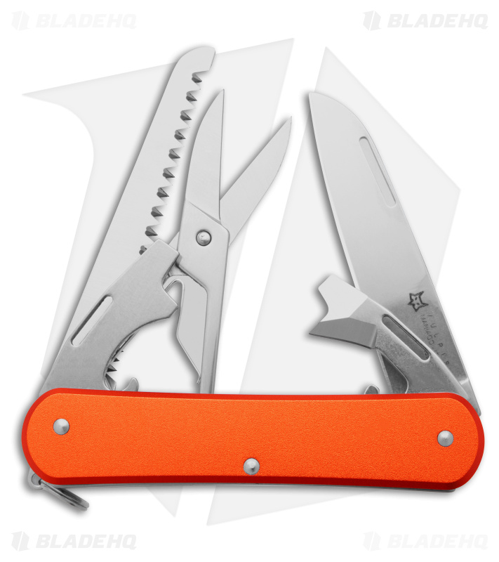Fox Knives Vulpis 5-in-1 Slipjoint Knife Orange Alum (2.2" Polish)FX-VP130-SF5OR