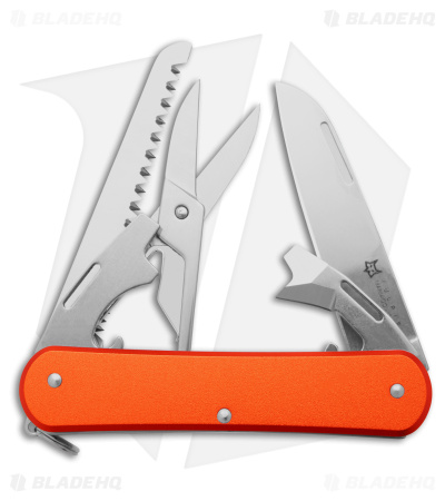 Fox Knives Vulpis 5-in-1 Slipjoint Knife Orange Alum (2.2" Polish)FX-VP130-SF5OR