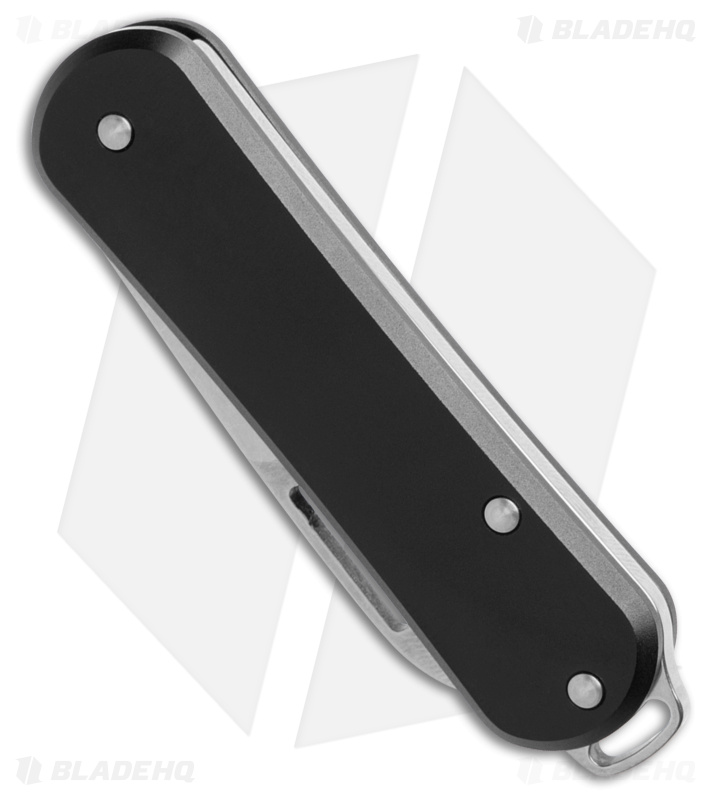 Fox Knives Vulpis Slipjoint Knife Black Aluminum (1.8" Polish) FX-VP108 BK