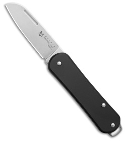 Fox Knives Vulpis Slipjoint Knife Black Aluminum (1.8" Polish) FX-VP108 BK