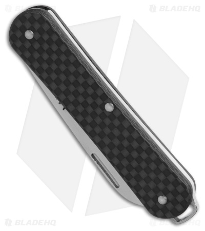 Fox Knives Vulpis Slip Joint Knife Black Carbon Fiber (2.2" Polish) FX-VP130 CF