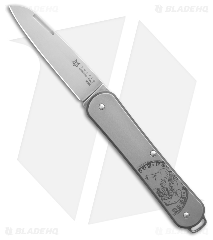 Fox Knives Vulpis Slipjoint Knife Gray Alum (2.25" Polish) FA-VP130 TIMD