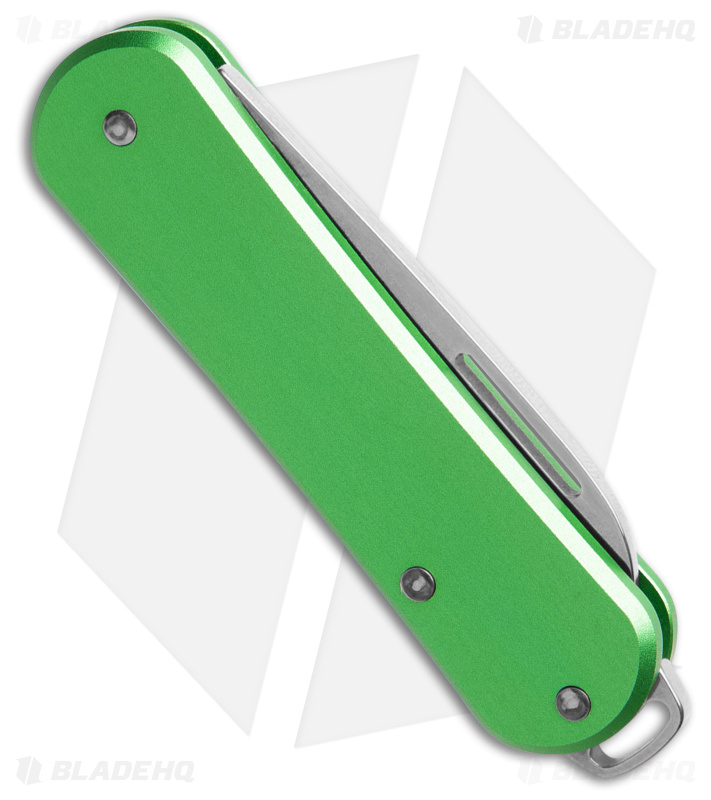 Fox Knives Vulpis Slipjoint Knife Green Alum (1.8" Polish) FX-VP108 OD