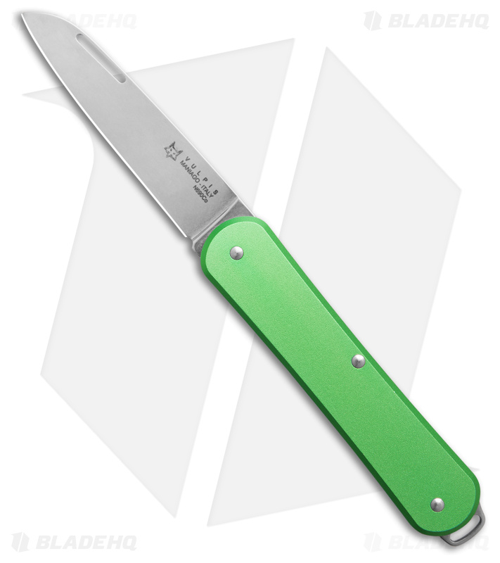 Fox Knives Vulpis Slipjoint Knife Green Alum (2.2" Polish) FX-VP130 OD