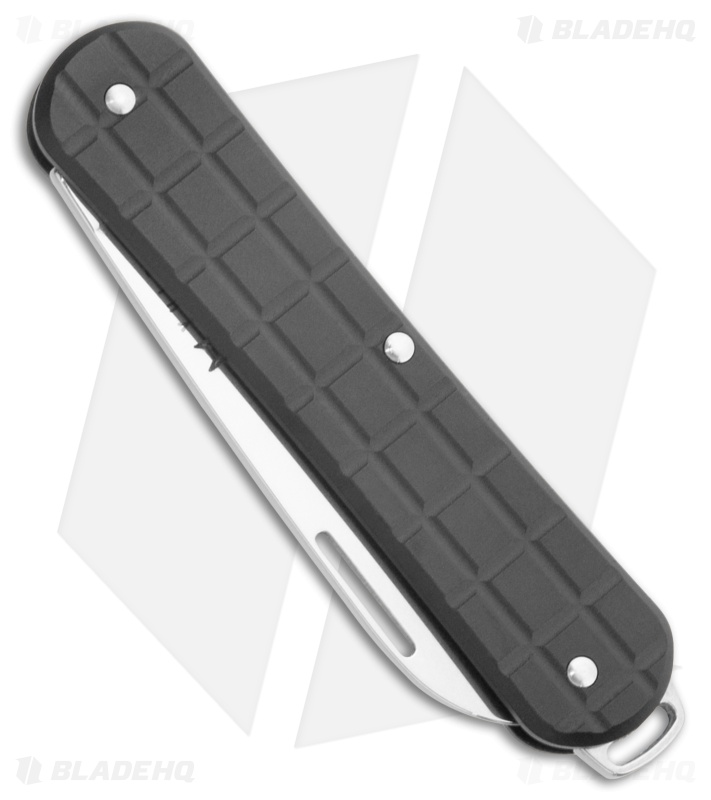 Fox Knives Vulpis Slipjoint Knife Grenade Black Aluminum (2.2" Polished)