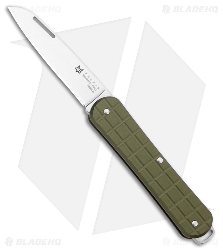 Fox Knives Vulpis Slipjoint Knife Grenade Green Aluminum (2.2" Polished)