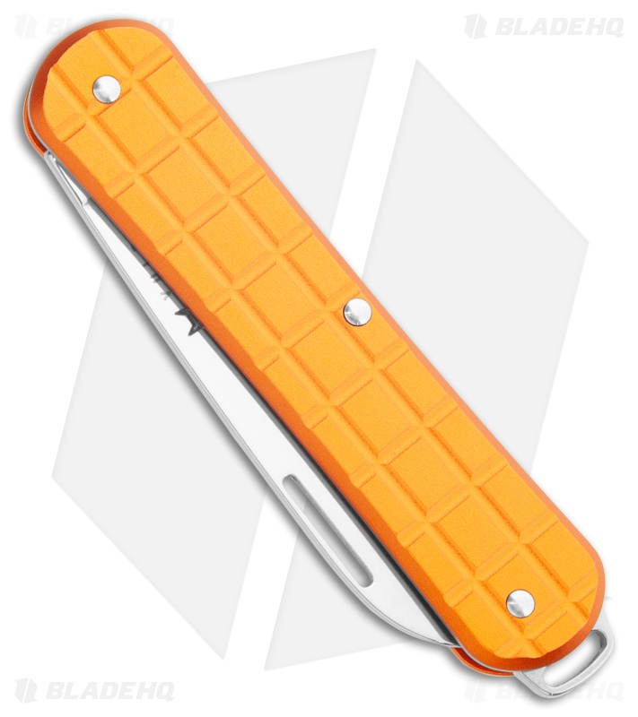 Fox Knives Vulpis Slipjoint Knife Grenade Orange Aluminum (2.2" Polished)