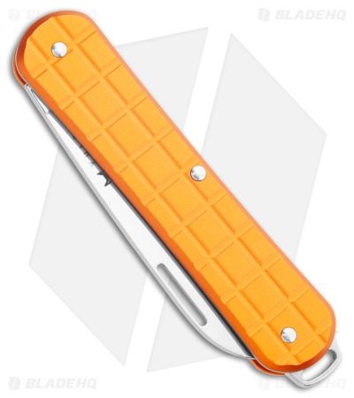Fox Knives Vulpis Slipjoint Knife Grenade Orange Aluminum (2.2" Polished)