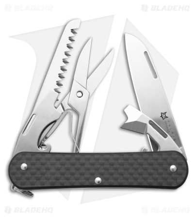 Fox Knives Vulpis 5-in-1 Slipjoint Knife Carbon Fiber(2.2" Polish)FX-VP130-SF5CF