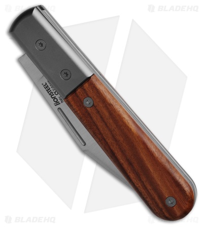 LionSteel Shuffler Clip Point Slip Joint Knife Brown Santos Wood (3" Satin)