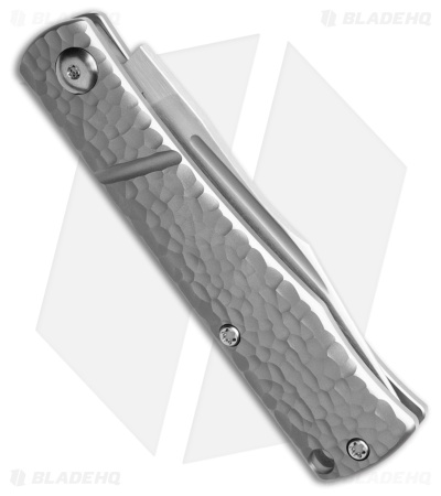 NotoriousEDC Kingpin Slip Joint Knife Bead Blasted Jigged Ti (2.8" Stonewash)