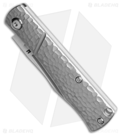 NotoriousEDC Kingpin Slip Joint Knife Bead Blasted Jigged Ti (2.8" Stonewash)