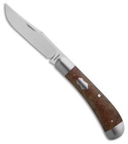 Pena Knives Custom Slip Joint Trapper Knife Genuine Rag Micarta  (2.5&quot; Satin) | 230654
