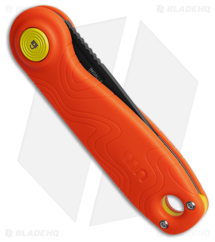 UCO Ingalls Switch-Lock Knife Tiger Orange GRN (2.6" Black TiNi)
