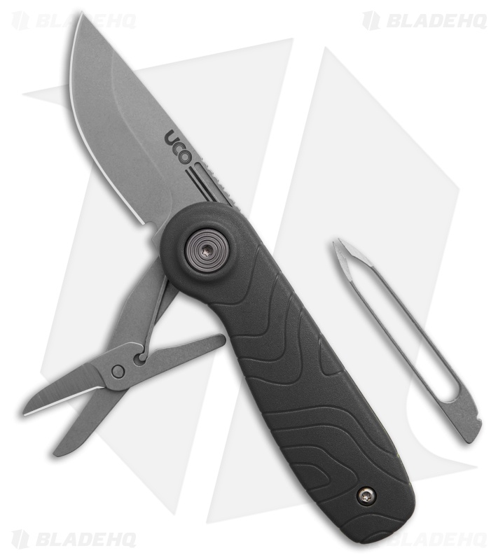 UCO Nason 3-in-1 Folding Knife Multi-Tool Coal Gray GRN (1.8" Stonewash)