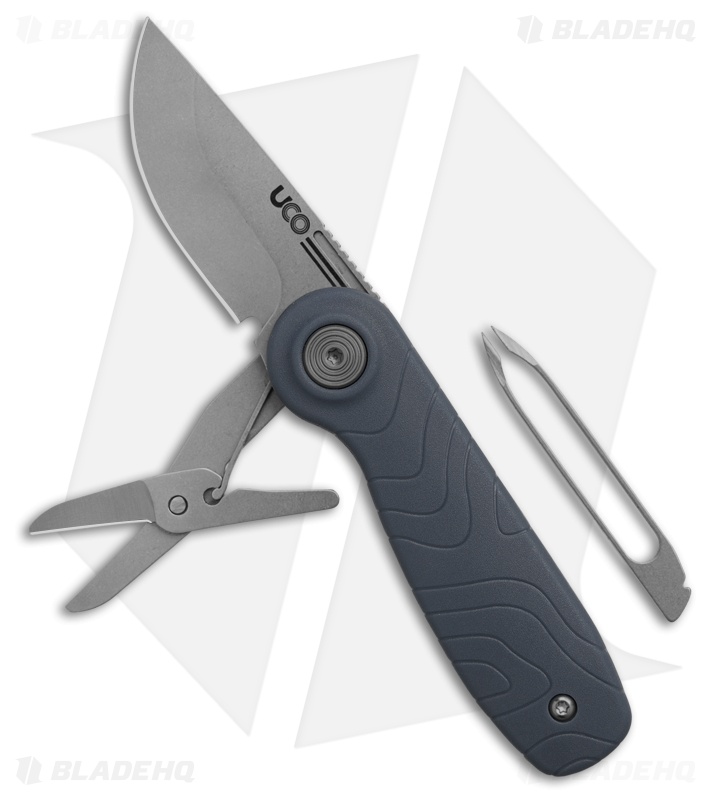 UCO Nason 3-in-1 Folding Knife Multi-Tool Ocean Blue GRN (1.8" Stonewash)