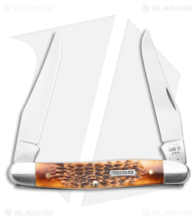 Case Cutlery Jig Muskrat Burnt Amber Bone Rogers (2.90" Satin) 51395