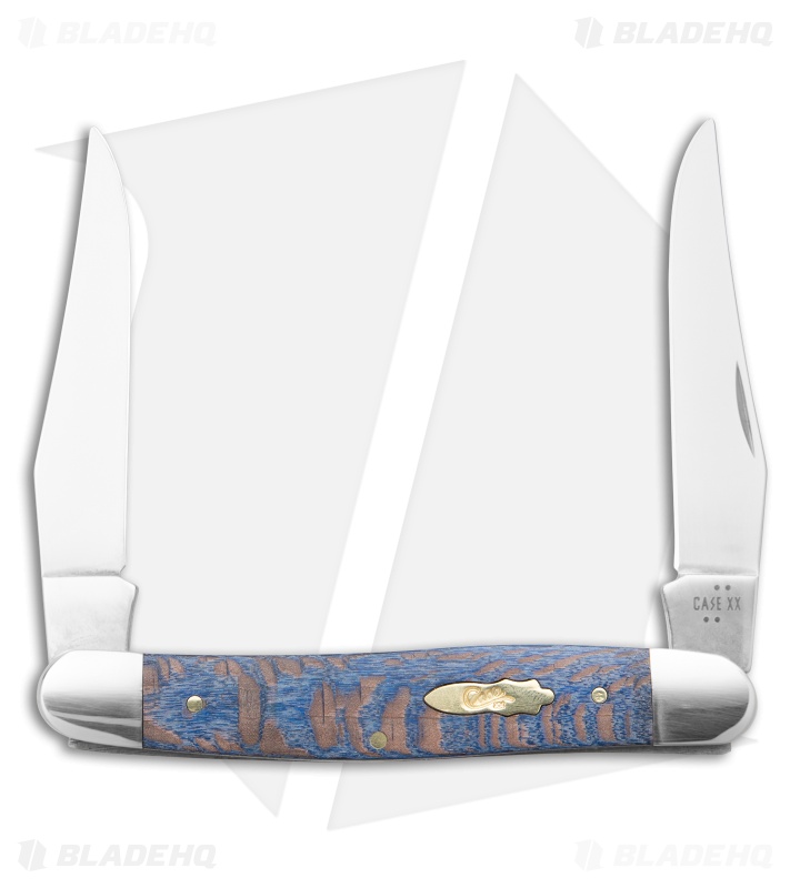Case Knives Muskrat Knife 3.9" Blue Sycamore Wood (2.9" Satin) 63737