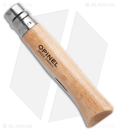 Opinel Knives No. 10 Stainless Steel Knife Beechwood (3.9" Satin) #10