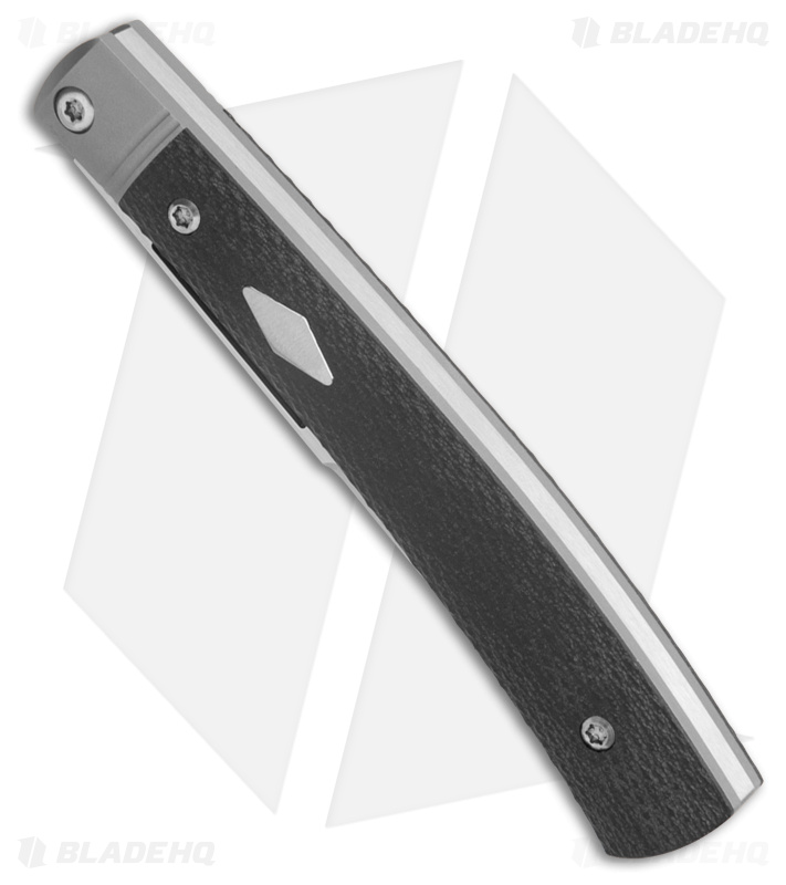 ESNYX Silver Line Barracuda Slip Joint Black G-10 / Ti (3.5" Satin)