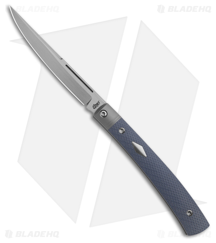 ESNYX Silver Line Barracuda Slip Joint Blue G-10 / Ti (3.5" Satin)