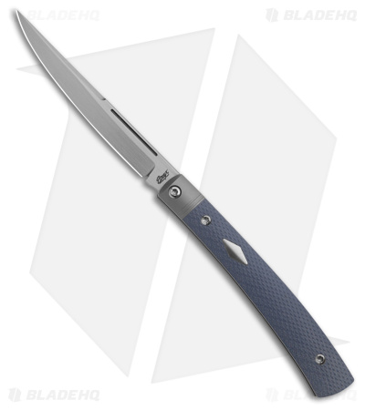 ESNYX Silver Line Barracuda Slip Joint Blue G-10 / Ti (3.5" Satin)