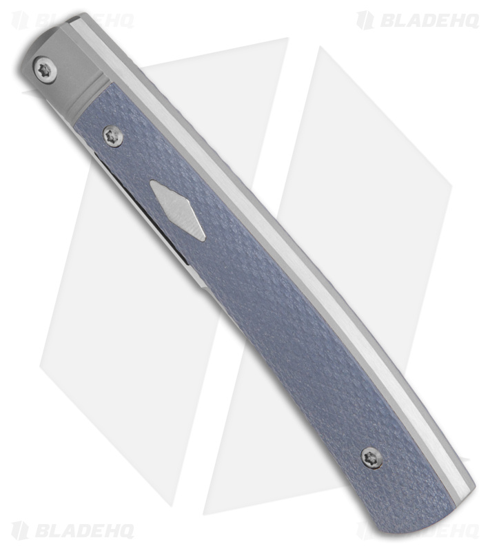 ESNYX Silver Line Barracuda Slip Joint Blue G-10 / Ti (3.5" Satin)