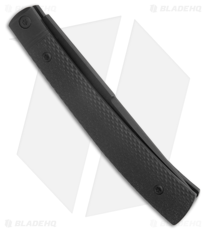 ESNYX Silver Line Barracuda Slip Joint Black G-10 / Ti (3.5" PVD)