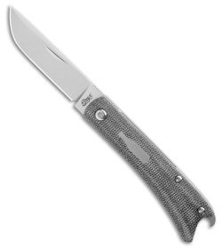 ESNYX Silver Line Beer Buster Jr. Flipper Blasted Ti/Blk Micarta (2.6" Satin)