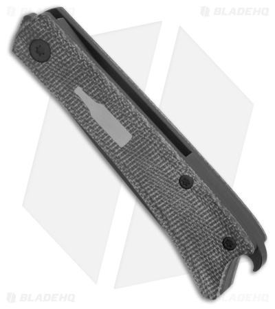 ESNYX Silver Line Beer Buster Jr. Flipper Mokuti Clip/Blk Micarta (2.6" PVD)