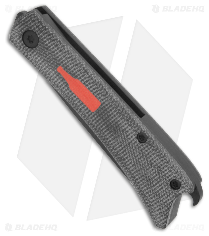 ESNYX Silver Line Beer Buster Jr. Flipper PVD Ti/Blk Micarta/Mokuti Clip (PVD)