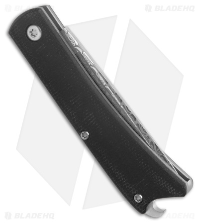 ESNYX Silver Line Beer Buster Jr. Slip  Ti/Black Micarta (2.62" Damasteel)