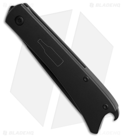 ESNYX Silver Line Beer Buster Frame Lock Knife Black Ti (3.1" Black) BBFF69
