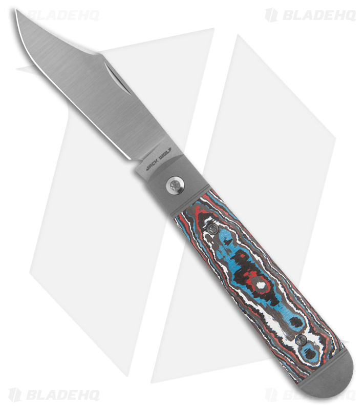 Jack Wolf Knives Big Bro Jack Slipjoint Knife Nebula Fat Carbon (2.98" Satin)