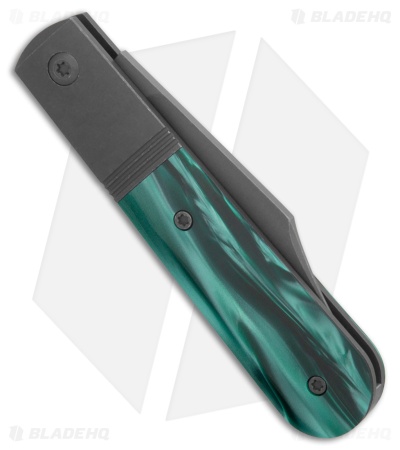 Jack Wolf Knives Big Bro Jack Slip Joint Knife Oz Green Kirinite (3" BB/SW)