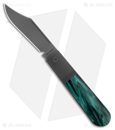 Jack Wolf Knives Big Bro Jack Slip Joint Knife Oz Green Kirinite (3" BB/SW)