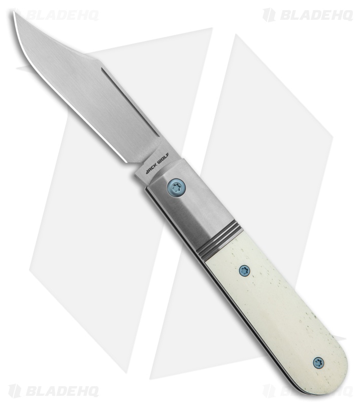 Jack Wolf Knives Big Bro Jack Knife White Bone Satin Jack Wolf Knives Big Bro Jack Knife White Bone Satin