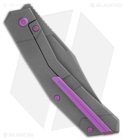 Jack Wolf Knives Bionic Jack Frame Lock Knife Titanium + Pink (3.25" BB/SW)