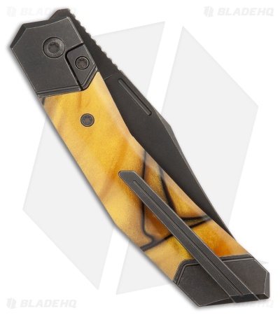 Jack Wolf Knives Bionic Jack Knife Liquid Gold Kirinite (3.25" Black SW)