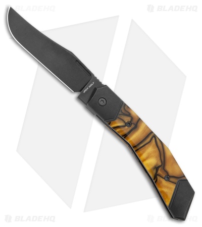 Jack Wolf Knives Bionic Jack Knife Liquid Gold Kirinite (3.25" Black SW)