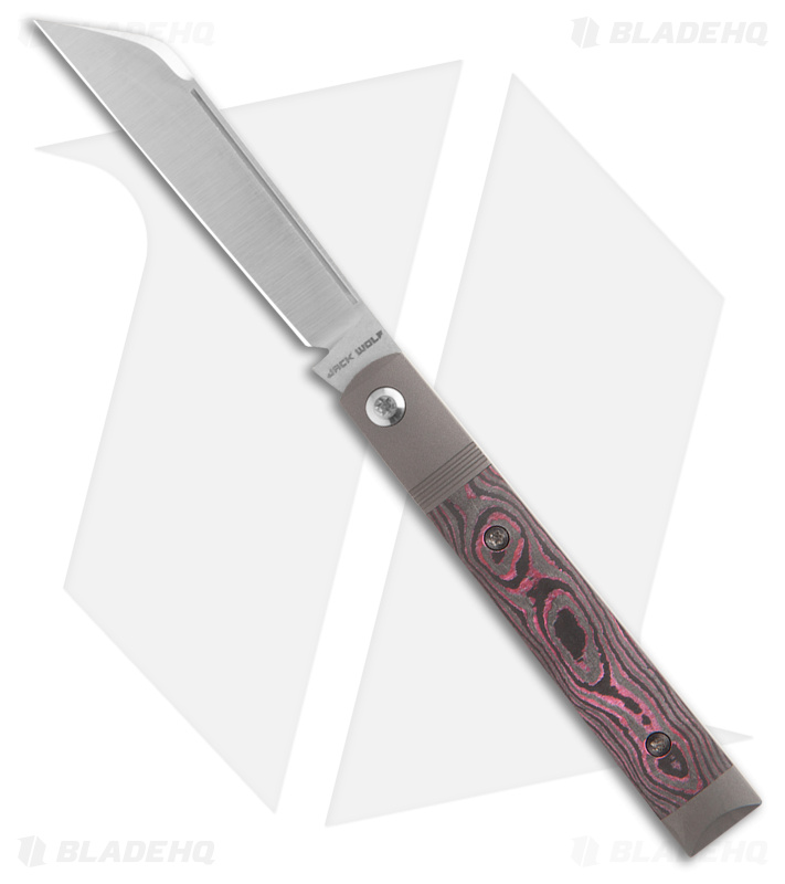 Jack Wolf Knives Feelgood Jack CamoCarbon Bazooka Pink (3" Satin)