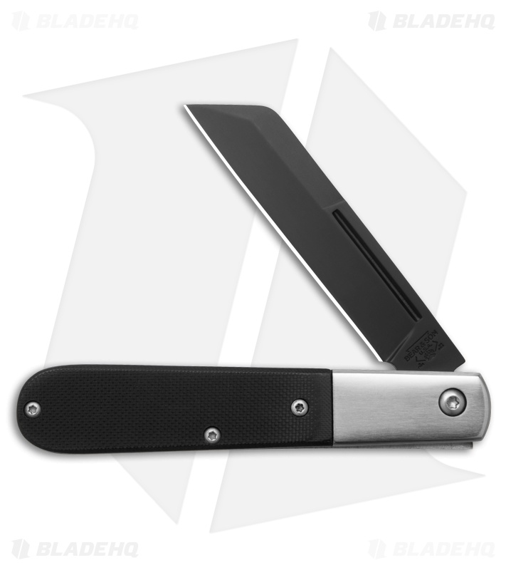 Bear & Son Modern Large Barlow Slip Joint Knife Black G-10 (3.75" Black) MG180