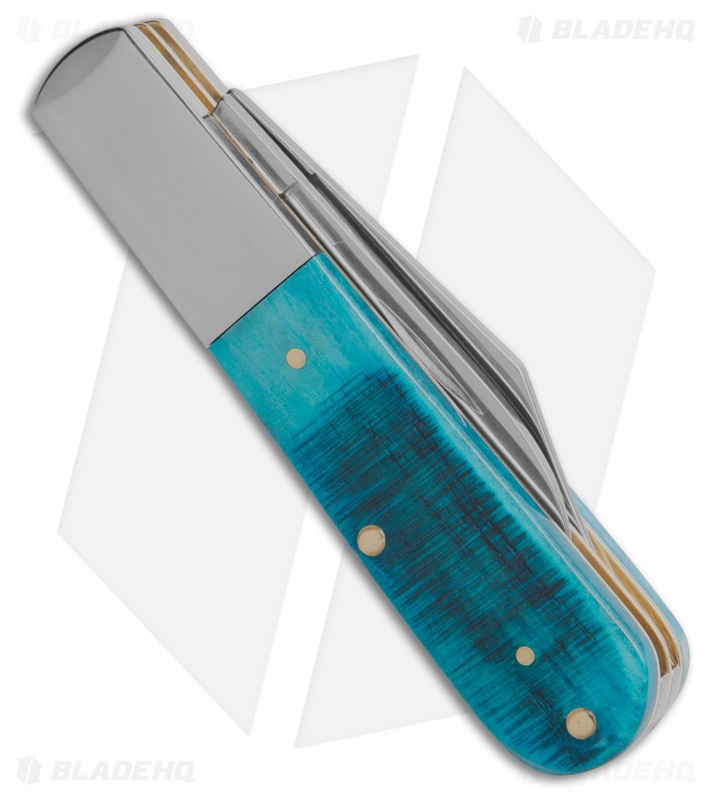 Case Knives Barlow Knife Sawcut Jig Caribbean Blue Bone