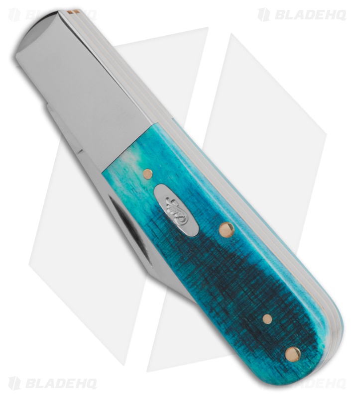 Case Knives Barlow Knife Sawcut Jig Caribbean Blue Bone (62009 1/2 SS) 25581