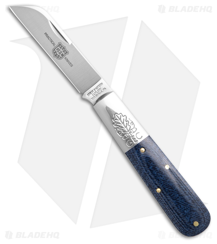 GEC Two Acorn Barlow Knife Denim Blue Micarta ( 3.1