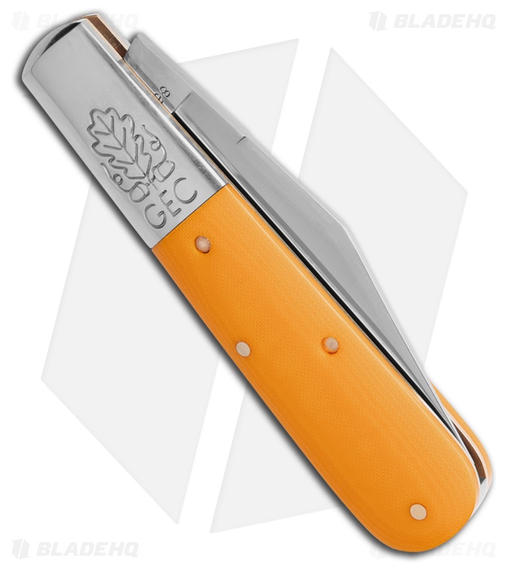 GEC Two Acorn Barlow Knife Yellow Linen Micarta 861125SS