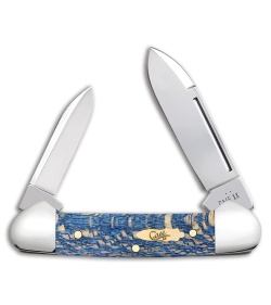 Case Knives Baby Butterbean Knife 2.75" Blue Sycamore Wood (72132 SS) 63733