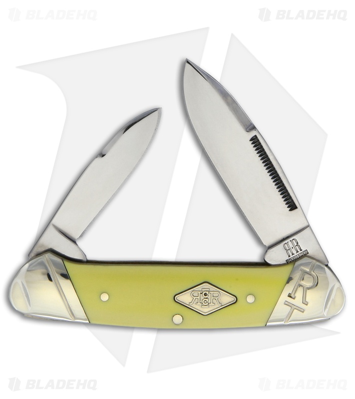 Rough Ryder Canoe Knife 3.6" Yellow Polymer RR1736