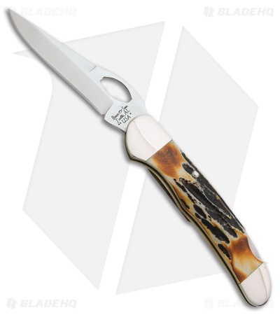 Bear & Son Cowhand Lockback Knife Stag Bone (3.25" Satin )